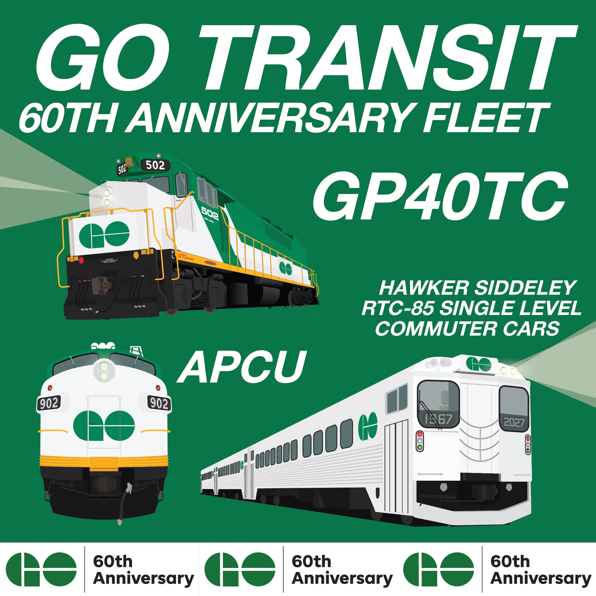 GO Transit 60th Anniversary Fleet