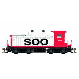 HO scale SW1200 (DC/Silent): Soo Line #1205