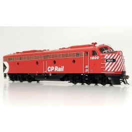 HO EMD E8A (DC/Silent): CP Rail - Action Red 5" Stripes: #1802