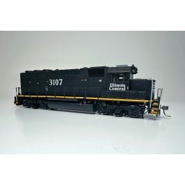 HO EMD GP40R (DC/DCC/Sound): Illinois Central - Black Scheme