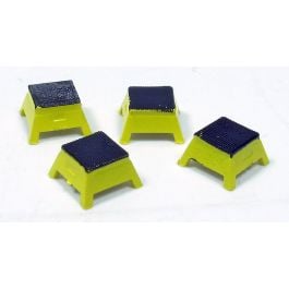 Rapido Bits: HO scale passenger car step boxes - YELLOW - pack of 4