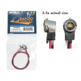 Rapido Bits: 1 pair Operating HO Scale Ditch Lights - SHORT