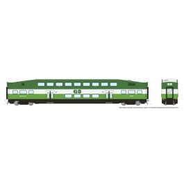 HO BiLevel Commuter Car: GO Transit/MX: Set #1 (Cab: 208 Coaches: 2838, 2850)