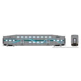 HO BiLevel Commuter Car: Metrolink - Ribbon: Set #2 (Cab: 635 Coaches: 107, 111)