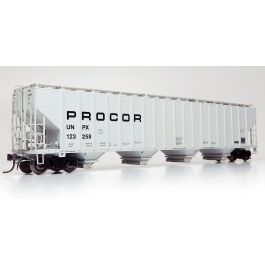 HO Procor 5820 Covered Hopper: UNPX - Procor Mid Black Solid: Single Car