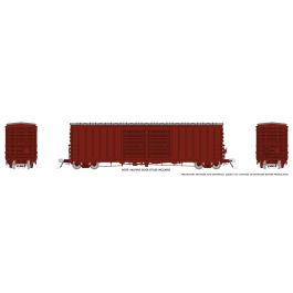 HO PCF B70 Boxcar: Brown, Unlettered - Single Car