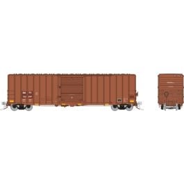 HO PC&F 5241cuft boxcar: BKTY - Brown: 6-Pack #1