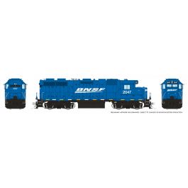 HO EMD GP38 w/ext cab (DC/DCC/Sound): BNSF - Blue Scheme: #2047