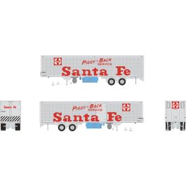 HO 40' Fruehauf Fluted Side Volume Van - Santa Fe (AT&SF): #F 40683R