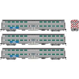 N Gallery Commuter Car: Metra - BNSF: Set #1 (Cab: 810 Coaches: 747 774)