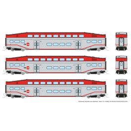 N Bilevel Commuter Car: CalTrain: Set #3 (Coaches: 230 233 235)