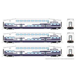 N Bilevel Commuter Car: Metrolink - As Delivered: Set #3 (Coaches: 183 195 208)