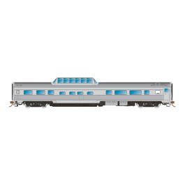 N Scale Skyline Dome-Coach: Unlettered Stainless Steel