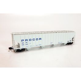 N Procor 5820 Covered Hopper: UNPX - Procor Blue Solid: 6-Pack