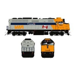 N Scale VIA Rail Canada F40PH-2D (DC/DCC/Sound): Canada Scheme #6402