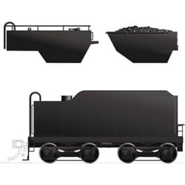 HO scale CNR H-6-style Tender with wiring harness (DCC ready)