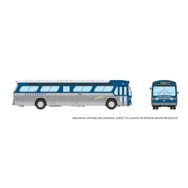 HO 1/87 New Look Bus (Deluxe): Greyhound - Blue & Silver: #9601