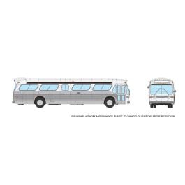 HO 1/87 New Look Bus (Deluxe): Unlettered 5303 Suburban - White & Silver