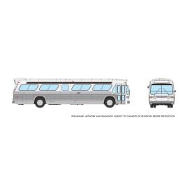 HO 1/87 New Look Bus (Deluxe): Unlettered 5307 Suburban - White & Silver