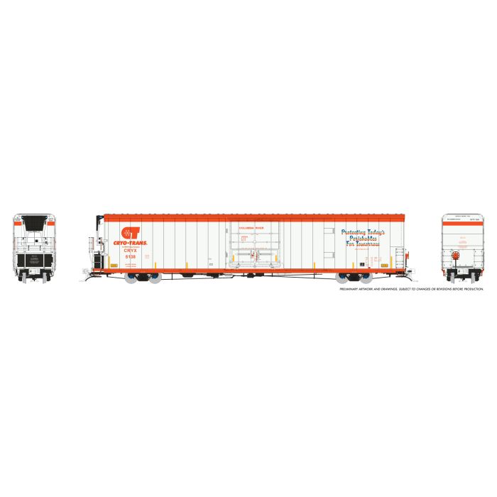 HO Greenbrier 7780cuft Reefer w/Sound: Cryo-Trans: #5138 Columbia