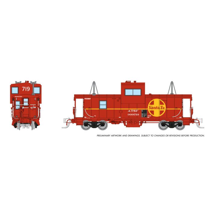 N Wide Vision Caboose: Santa Fe: #999773 - Rapido Trains Inc.