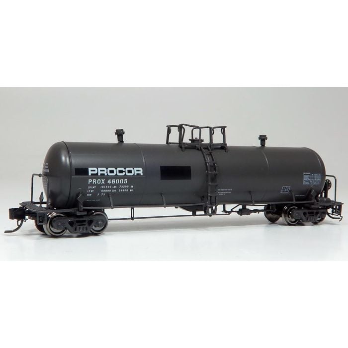 N Procor 20K gal Tank Car: PROX Modern w/Small Logo - 6-Pack #1 - Rapido  Trains Inc.