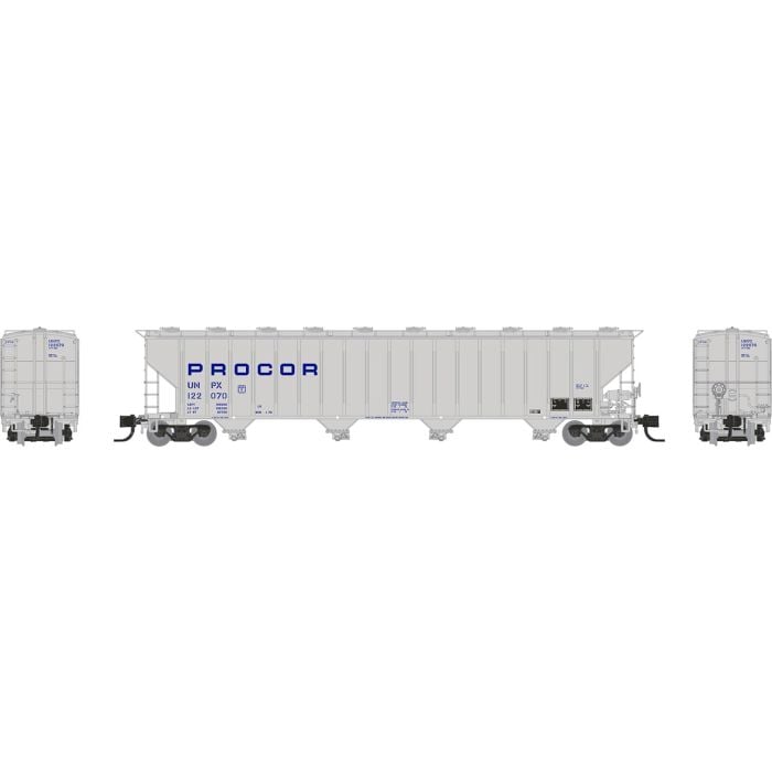 N Procor 5820 Covered Hopper Unpx Procor Blue Stencil Single Car