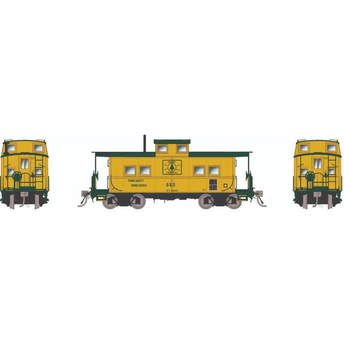 HO Northeastern-style Steel Caboose: MEC - Pine Tree Scheme: #664