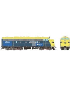 HO EMD FL9 (DC/DCC/Sound): Metro North - Blue & Yellow Patch: #5038