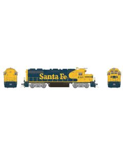 HO EMD GP38 (DC/Silent): Santa Fe - Yellow Warbonnet w/o Class Lights: #2329