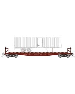 HO F30D 50' TOFC Flat Car w/trailer: PRR - Delivery: 6-Pack