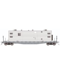 HO F30A 50' Flat Car w/Camp Van: Painted, Unlettered: Single Car