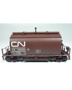 HO Short Barrel Ore Hopper: CN Mineral Brown - 6-Pack #1