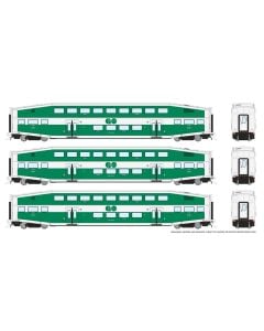 HO BiLevel Commuter Car: GO Transit - Late: Set #3 (Coaches: 2740, 2763, 2779)