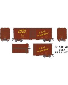 HO UP 40' B-50-41 Boxcar: Union Pacific - 1956 Repaint: 6-Pack