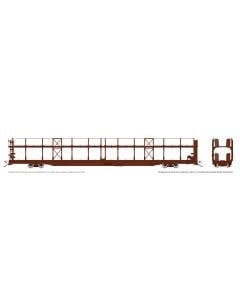 HO NSC 89' Bi-Level Autorack: Painted/Unlettered Brown: Single Car