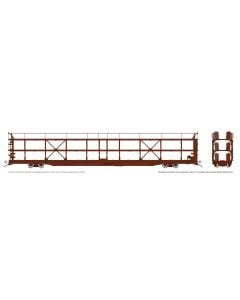HO NSC 89' Tri-Level Autorack: Painted/Unlettered Brown: Single Car