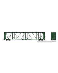 HO NSC Centerbeam Flatcar: BC Rail - Green: Single Car #2