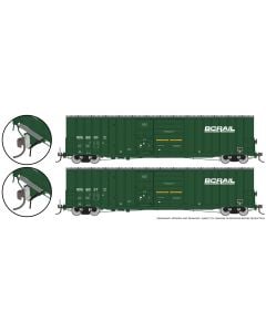 HO Trenton Works 6637cuft boxcar w/ EOT:  BC Rail - As-Delivered: #60100 + #60127