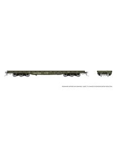 HO Magor 54' Flatcar: DODX - Early Repaint: 6-Pack