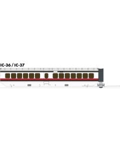 HO UAC TurboTrain Additional Coach: Early Amtrak