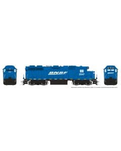 HO EMD GP38 w/ext cab (DC/DCC/Sound): BNSF - Blue Scheme: #2047