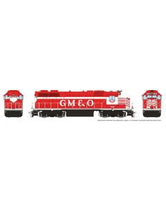 HO EMD GP38 (DC/Silent): GM&O - Red & White Stripe: #709