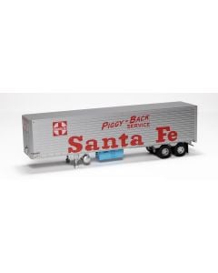 HO 40' Fruehauf Fluted Side Volume Van - Santa Fe (AT&SF): #F 40683R