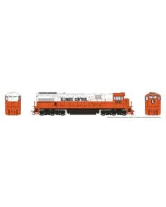 HO GE U33C w/ fairing (DC/Silent): Illinois Central - Orange & White: #5054