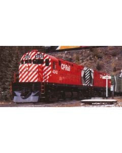 HO MLW C424 (DC/Silent): CP Rail - Action Red (5" Stripes) (DRS-24c): #4239