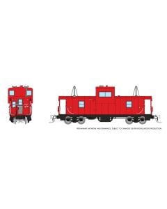 N Wide Vision Caboose: Painted, Unlettered - Red