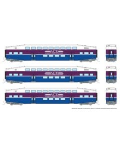 N Bilevel Commuter Car: ACE - Early: Set #3 (Coaches: 3214 3218 3221)