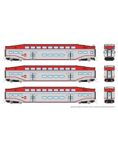 N Bilevel Commuter Car: CalTrain: Set #1 (Cab: 119 Coaches: 231 234)