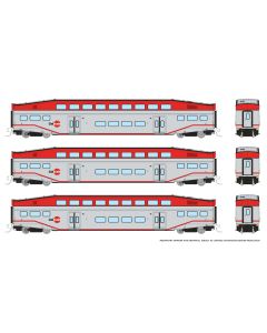 N Bilevel Commuter Car: CalTrain: Set #3 (Coaches: 230 233 235)